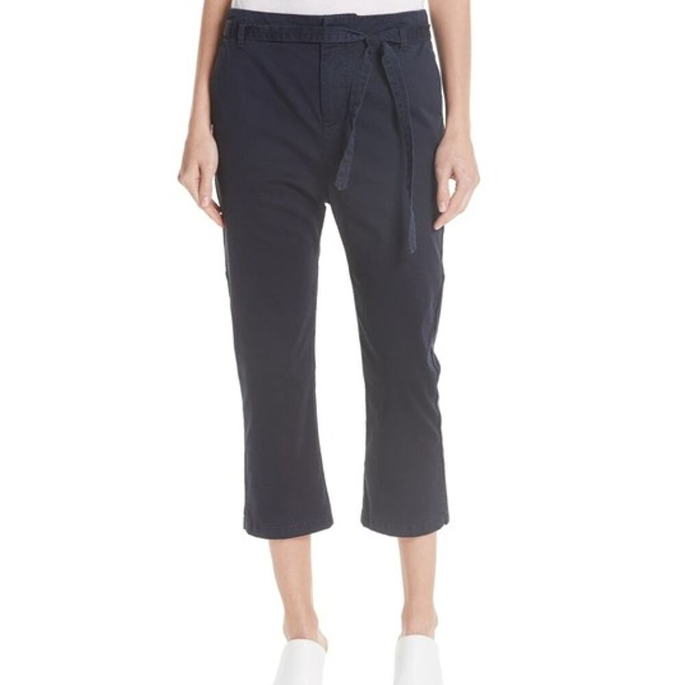 Joie Demarius Stretch Cotton Crop Pants Women's Size 8 Navy
